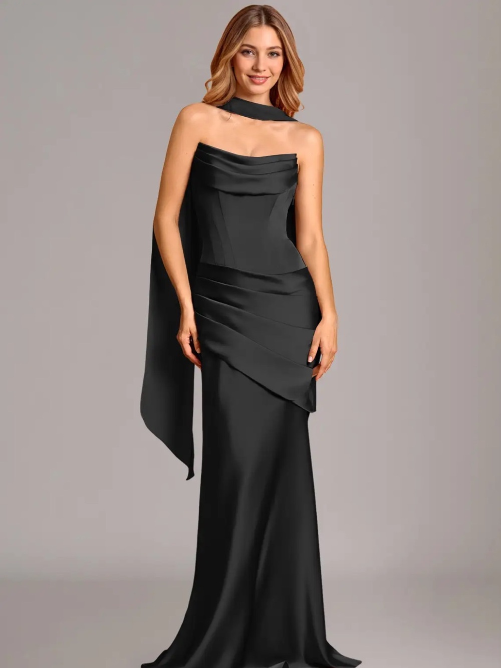Azazie pelagia stretch gown